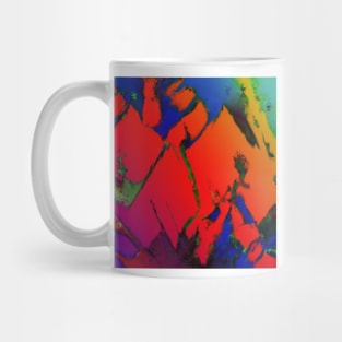 Colliding panels red Mug